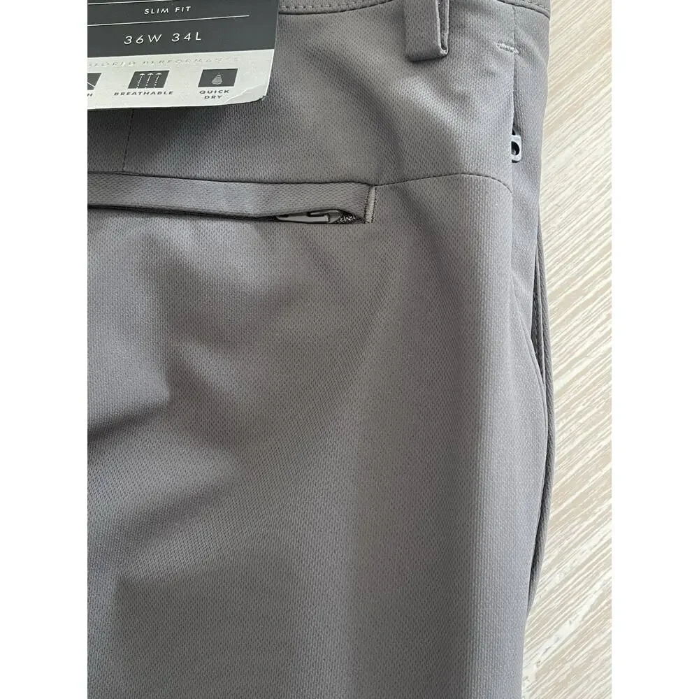 NWT Banana Republic City Pant Men’s Slim Performance Stretch Slate‎ Gray 36/34L